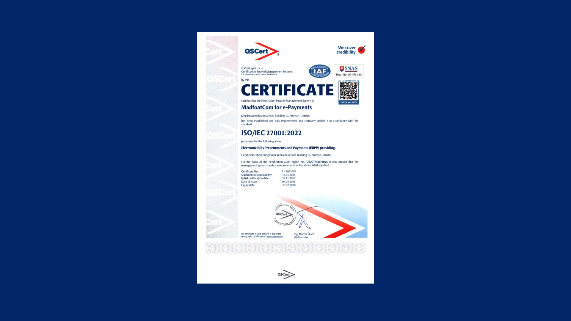 MadfoatCom Achieves ISO Certification for 2025, Reinforcing Commitment to Cybersecurity Excellence